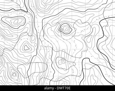 Abstract mappa topografica con nessun nome Illustrazione Vettoriale