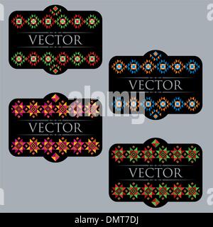 Vino messicano set di etichette Illustrazione Vettoriale