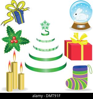 Icone di Natale Illustrazione Vettoriale