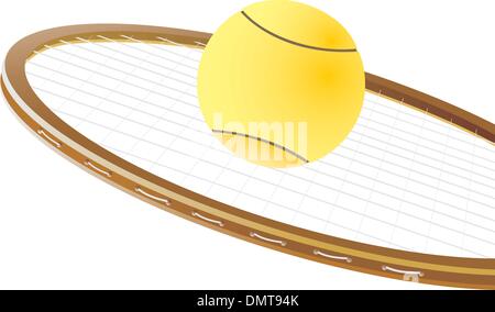 Racchetta da Tennis e sfere Illustrazione Vettoriale