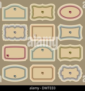 Vuoto etichette vintage set (vector) Illustrazione Vettoriale