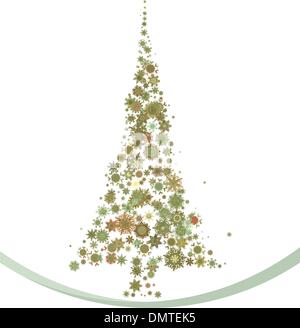 Bellissimo albero di Natale illustrazione. EPS 8 Illustrazione Vettoriale