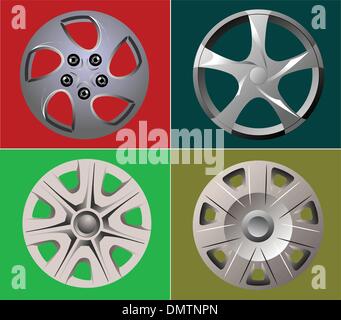 Auto decorativo a ruote coperte. Piastra. Illustrazione Vettoriale Illustrazione Vettoriale