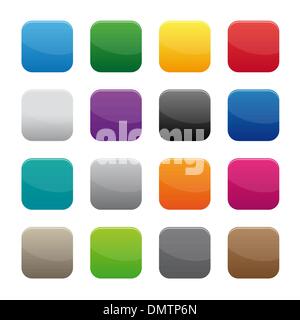 Vuoto pulsanti quadrati Illustrazione Vettoriale