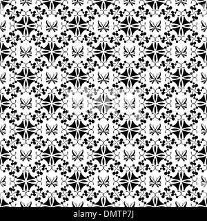 Seamless floral e pattern a farfalla Illustrazione Vettoriale