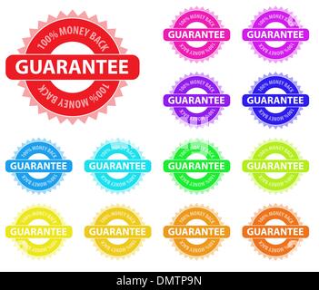 Raccolta di vettore di badge multicolore per la vendita marketing. Ea Illustrazione Vettoriale