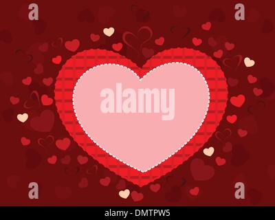 Illustrazione vettoriale di una forma di cuore telaio con copia spazio per y Illustrazione Vettoriale