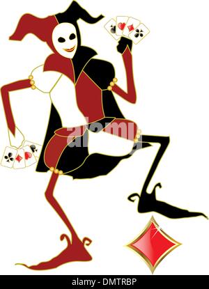 joker di vettore Illustrazione Vettoriale