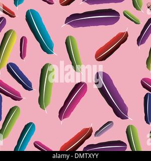Seamless Pattern di piume Illustrazione Vettoriale