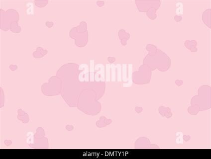 Seamless pattern con Cuori rosa Illustrazione Vettoriale