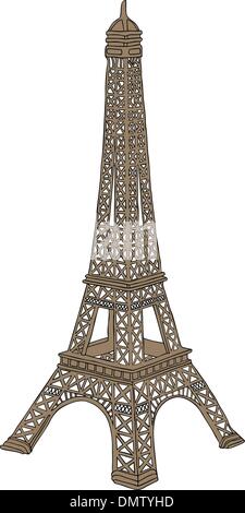 La Torre Eiffel a Parigi, Francia Illustrazione Vettoriale