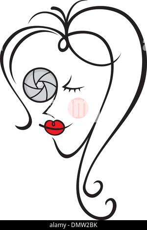 Fotografo femmina Illustrazione Vettoriale