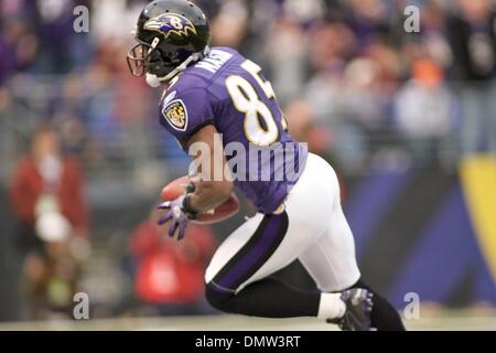 Nov. 12, 2009 - Baltimore, Maryland, Stati Uniti - 01 nov. 2009: Baltimore Ravens wide receiver Derrick Mason (85) durante il Baltimore Ravens vs Denver Broncos gioco a M&T Bank Stadium di Baltimora, Maryland in cui i corvi ha vinto 30-7 per andare 3-0 (credito Immagine: © Southcreek globale/ZUMApress.com) Foto Stock