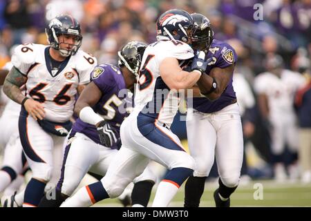 Nov. 12, 2009 - Baltimore, Maryland, Stati Uniti - 01 nov. 2009: durante la Baltimore Ravens vs Denver Broncos gioco a M&T Bank Stadium di Baltimora, Maryland in cui i corvi ha vinto 30-7 per andare 3-0 (credito Immagine: © Southcreek globale/ZUMApress.com) Foto Stock