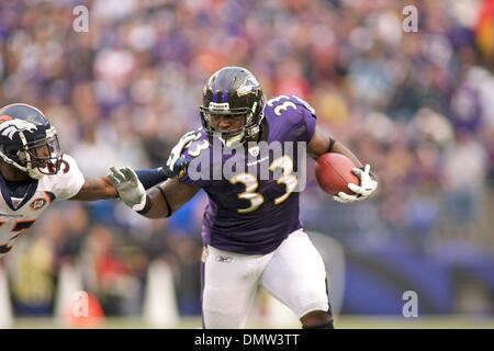 Nov. 12, 2009 - Baltimore, Maryland, Stati Uniti - 01 nov. 2009: durante la Baltimore Ravens vs Denver Broncos gioco a M&T Bank Stadium di Baltimora, Maryland in cui i corvi ha vinto 30-7 per andare 3-0 (credito Immagine: © Southcreek globale/ZUMApress.com) Foto Stock