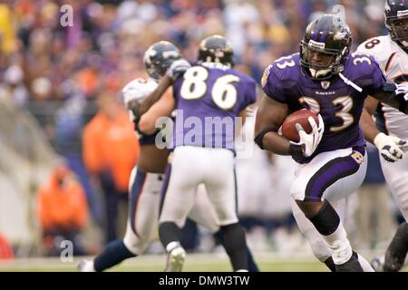 Nov. 12, 2009 - Baltimore, Maryland, Stati Uniti - 01 nov. 2009: durante la Baltimore Ravens vs Denver Broncos gioco a M&T Bank Stadium di Baltimora, Maryland in cui i corvi ha vinto 30-7 per andare 3-0 (credito Immagine: © Southcreek globale/ZUMApress.com) Foto Stock