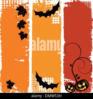 Halloween banner verticale, impostare Illustrazione Vettoriale