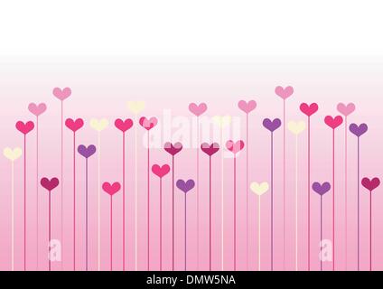 Cuori colorati in un mosaico, pattern Illustrazione Vettoriale