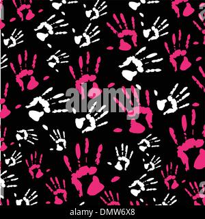 Palms su sfondo nero Illustrazione Vettoriale