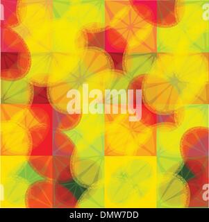 Limone e fettine di arancia sfondo Illustrazione Vettoriale