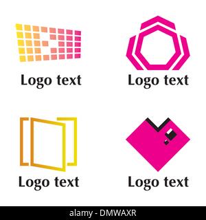 Set di quattro logo Illustrazione Vettoriale