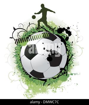 Grunge design calcio Illustrazione Vettoriale