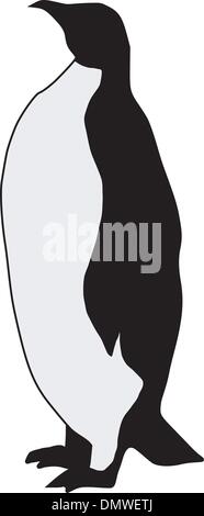 Silhouette di pinguino Illustrazione Vettoriale