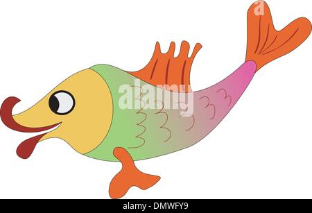 Illustrazione del pesce sorridente Illustrazione Vettoriale