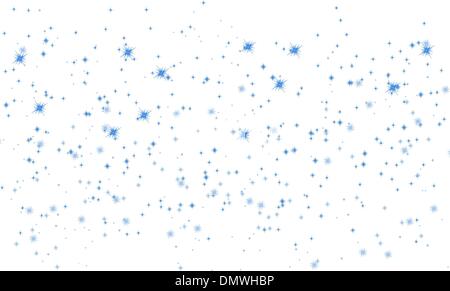 I fiocchi di neve e stelle discendente. EPS 8 Illustrazione Vettoriale