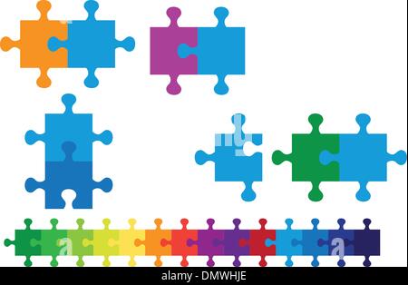 Puzzle, vettore Illustrazione Vettoriale