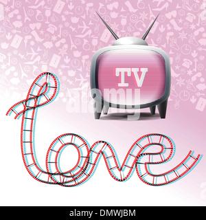 Amore tv Illustrazione Vettoriale