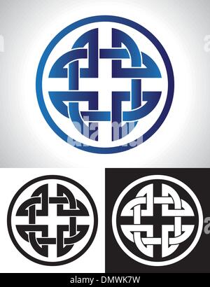Quaternario nodo celtico Illustrazione Vettoriale