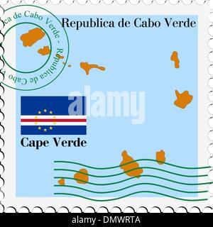 Mail a/da Capo Verde Illustrazione Vettoriale