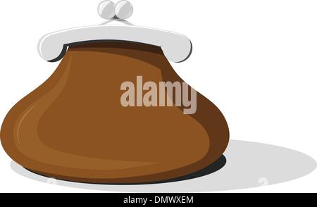 Illustrazione vettoriale di un portafoglio Illustrazione Vettoriale