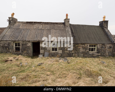 Abbandonato Casa Croft, Bernera, Ebridi Esterne Foto Stock