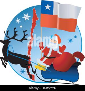 Buon Natale, Cile! Illustrazione Vettoriale