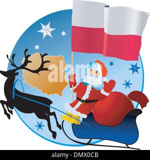 Buon Natale, la Polonia! Illustrazione Vettoriale