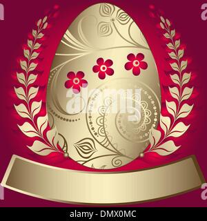 Oro telaio di pasqua Illustrazione Vettoriale