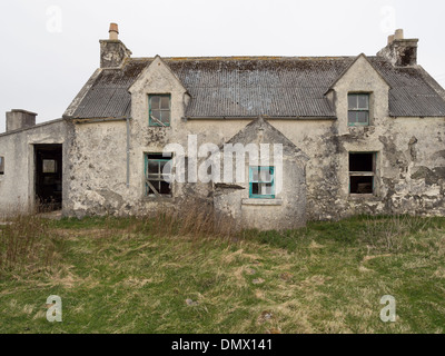 Abbandonato Casa Croft, isola di Lewis Foto Stock