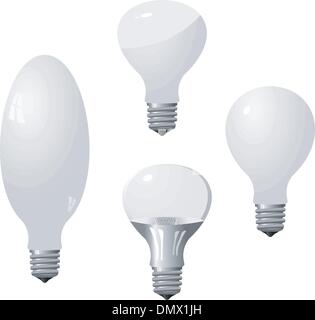 Serie di lampadine. Vettore Illustrazione Vettoriale