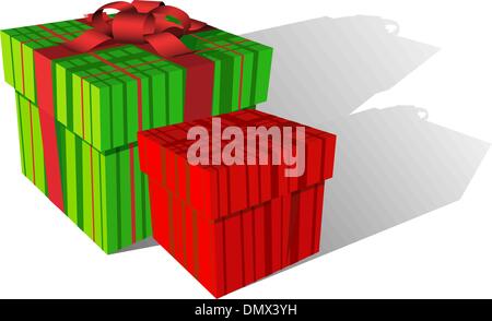 Vettore di due scatole di vacanza Illustrazione Vettoriale