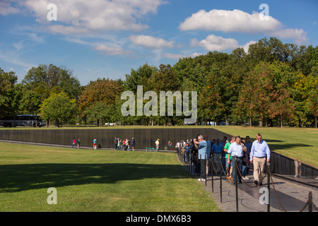 WASHINGTON, DC, Stati Uniti d'America - Vietnam Veterans Memorial. Foto Stock