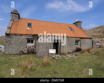 Abbandonato Casa Croft, isola di Lewis Foto Stock