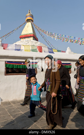 Boudha, Kathmandhu, Nepal Foto Stock