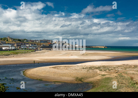 Banff sands beach bridge moray estuario river Foto Stock