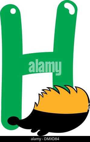 H per riccio Illustrazione Vettoriale