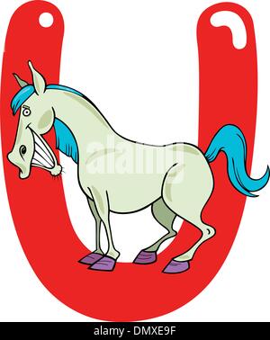 U per unicorn Illustrazione Vettoriale