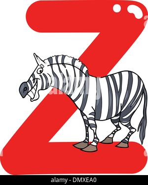 Z per zebra Illustrazione Vettoriale