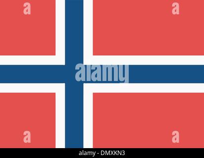 Illustrazione di vettore di bandiera della Norvegia Illustrazione Vettoriale