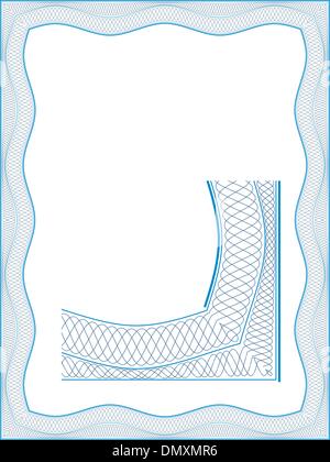 Classic arabescato confine per diploma o di un certificato Illustrazione Vettoriale